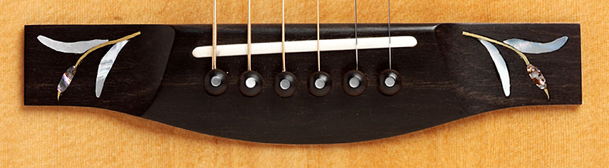 Kehlet Grand Folk 'Finn Olafsson Signature' - inlays in bridge