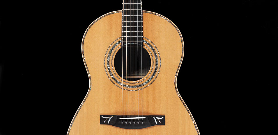 Kehlet Grand Folk 'Finn Olafsson Signature' - inlays in body and bridge